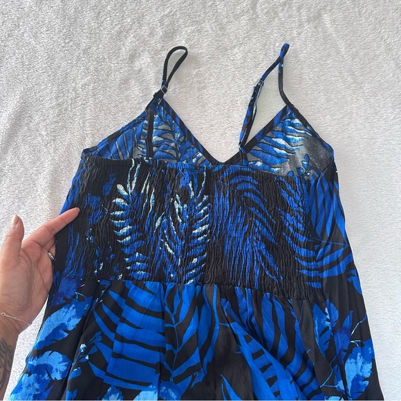 NWOT Boho Me Leaf Printed Hi-Lo Flounce Hem Dress Size Small - Picture 6 of 9